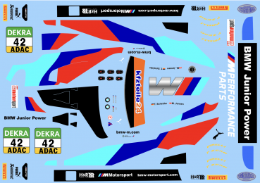 Preview: Decal BMW M6 GT3 - Schnitzer - ADAC GT Master 2018 - # 42 - Scale 1:32